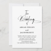 Alles in één stijlvolle minimalistische zwart witt kaart (Voorkant)