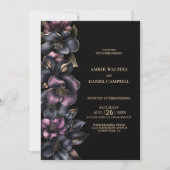 Alles in een stijlvolle stoffige roze grijze bloem kaart (Voorkant)