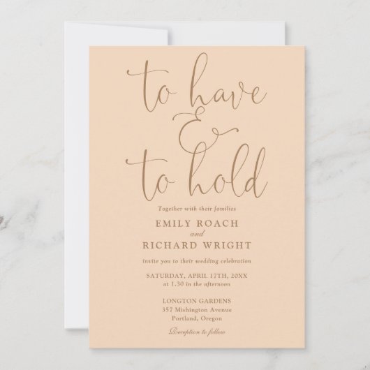 Alles in één te hebben en te houden zachte perzik kaart (Voorkant)