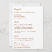 Alles in een terracotta minimalistische boho chiqu kaart (Achterkant)