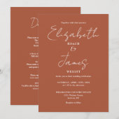 Alles in een terracotta minimalistische elegante b kaart (Voorkant / Achterkant)