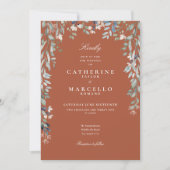 Alles in een terracotta wilde bloemen bloemenbruil kaart (Voorkant)