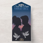 Alles-in-één trouwuitnodiging all in one uitnodiging (Binnen)