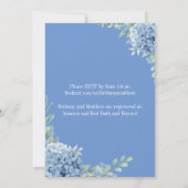 Alles in één trouwuitnodiging en RSVP-kaart Kaart (Achterkant)