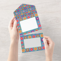 Alles in één uitnodiging, haak in je handen