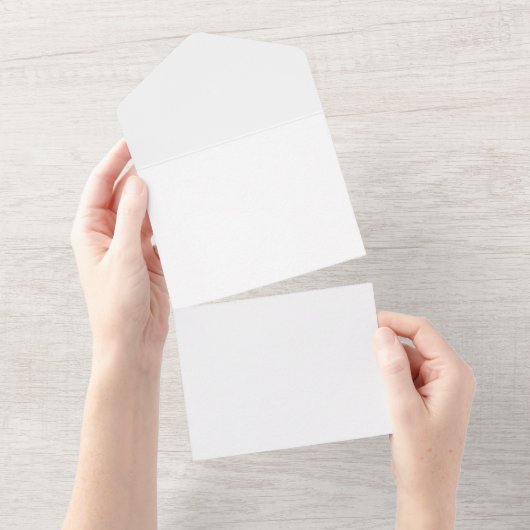 Alles in één uitnodiging, papier: Matte, enveloppe All In One Uitnodiging (Afscheurbaar)