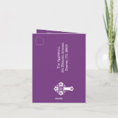 Alles in één uitnodiging voor de doop Kruis zoete  (Achterkant)