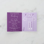 Alles in één uitnodiging voor de doop Kruis zoete  (Binnen)