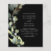 Alles in één uitnodiging voor een zwarte eucalyptu (Voorkant)