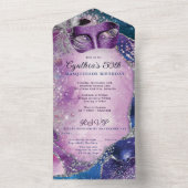 ALLES IN ÉÉN Uitnodiging voor Maskerade Feest  (Binnen)