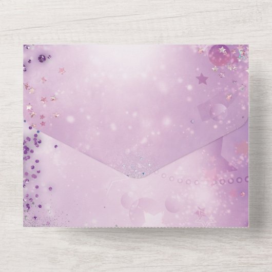 ALLES IN ÉÉN Uitnodiging voor Maskerade Feest  (Achterkant)