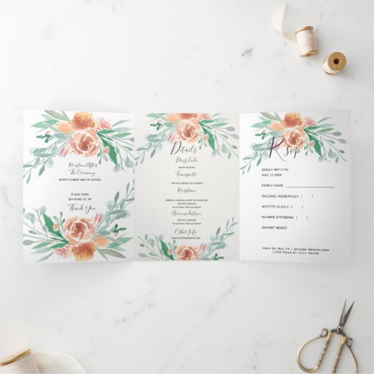 Alles in één uitnodiging voor Rsvp-details, recept (Binnen)