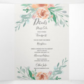 Alles in één uitnodiging voor Rsvp-details, recept (Binnenkant midden)