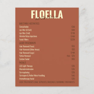 Alles in Één van de Prijslijst QR van de Diensten Flyer