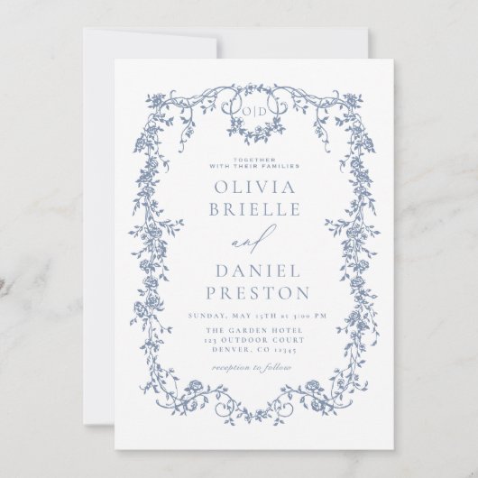 Alles in één Victoriaans stoffige blauwe QR-code b Kaart (Voorkant)