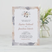 Alles in één Waterverf met puinroze rozen Kaart (Staand voorkant)