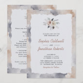 Alles in één Waterverf met puinroze rozen Kaart (Voorkant / Achterkant)