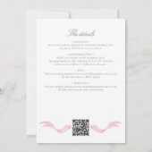 Alles in één Waterverf Regency Crest QR Wedding Kaart (Achterkant)