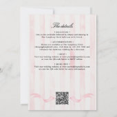 Alles in één Waterverf Regency Crest QR Wedding Kaart (Achterkant)