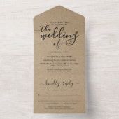 Alles in één weddenschap met RSVP en registratie All In One Uitnodiging (Binnen)