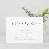 Alles in één weddenschap met RSVP en registratie Kaart (Staand voorkant)