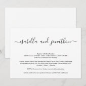 Alles in één weddenschap met RSVP en registratie Kaart (Voorkant / Achterkant)