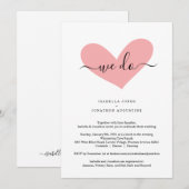 Alles in één weddenschap met RSVP en registratie Kaart (Voorkant / Achterkant)