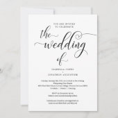 Alles in één weddenschap met RSVP en registratie Kaart (Voorkant)