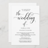 Alles in één weddenschap met RSVP en registratie Kaart (Voorkant / Achterkant)