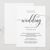 Alles in één weddenschap met RSVP en registratie Kaart (Voorkant / Achterkant)