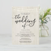 Alles in één weddenschap met RSVP en registratie Kaart (Staand voorkant)