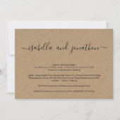 Alles in één weddenschap met RSVP en registratie Kaart (Voorkant)