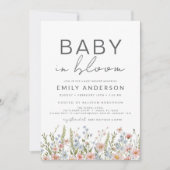 Alles in één Wildflower Baby in Bloom Baby shower Kaart (Voorkant)