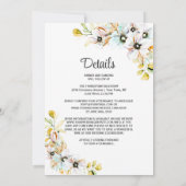 Alles in één Wildflower bruiloft Kaart (Achterkant)