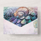 ALLES IN ÉÉN Zeemeermin Onder Zee Uitnodiging (Achterkant)