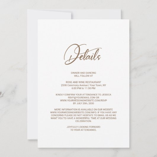 Alles in een zonnebloem Roos bloemenbruiloft Kaart (Achterkant)