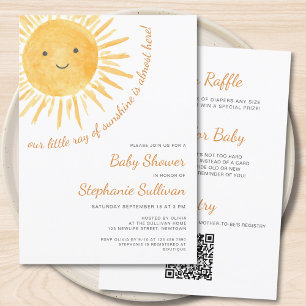 Alles in één zonnig Baby shower Kaart