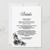 Alles in één zwart bloemige geometrische gestreept kaart (Achterkant)