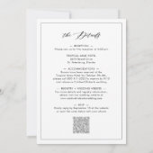 Alles in één zwarte kalligrafie met border Wedding Kaart (Achterkant)