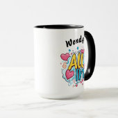 Alles in" gepersonaliseerde koffie Mok (Voorkant rechts)