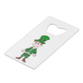 Alles in groen voor geluk creditkaart flessenopener (Voorkant Gekanteld)