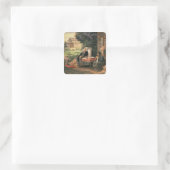 Alles in het verleden, 1889 vierkante sticker (Tas)