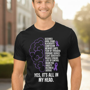 Alles in mijn hoofd Epilepsiebewustzijn Tri-Blend Shirt