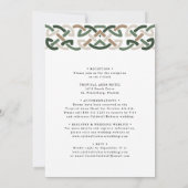 Alles in One Celtic Knot Calligraphy Wedding Kaart (Achterkant)