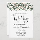 Alles in One Celtic Knot Calligraphy Wedding Kaart (Voorkant / Achterkant)