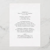 Alles in One Gold Calligraphy Script Weddenschap Folie Uitnodiging (Achterkant)