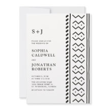 Alles in One Modern Boho Mudcloth Monogram Weddens