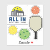 Alles in Pickleball Gym Stickers (Vel)