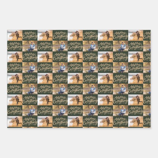 Alles in script 6 FotoKerstmis Inpakpapier Vel (Voorkant 3)