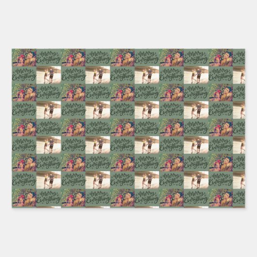 Alles in script 6 FotoKerstmis Inpakpapier Vel (Voorkant 2)